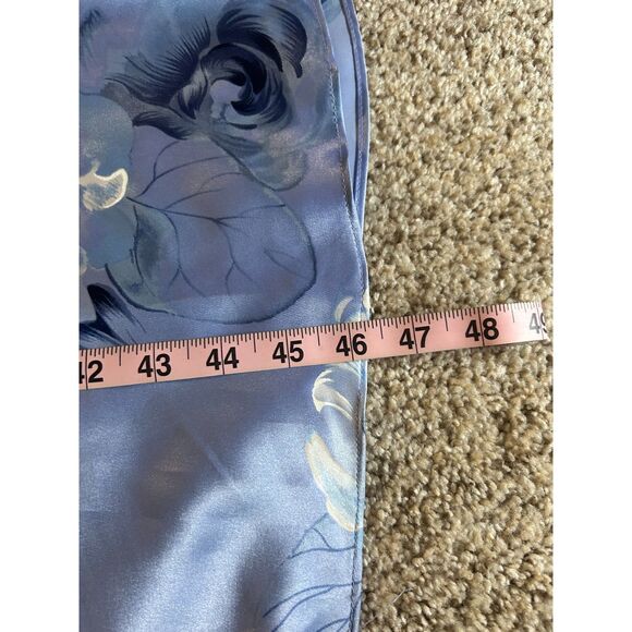 Vintage California Dreaming Dress Women's L silky coquette blue‎ floral spring - Picture 5 of 8